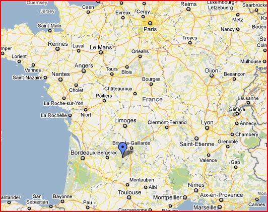 Location of Beynac, France