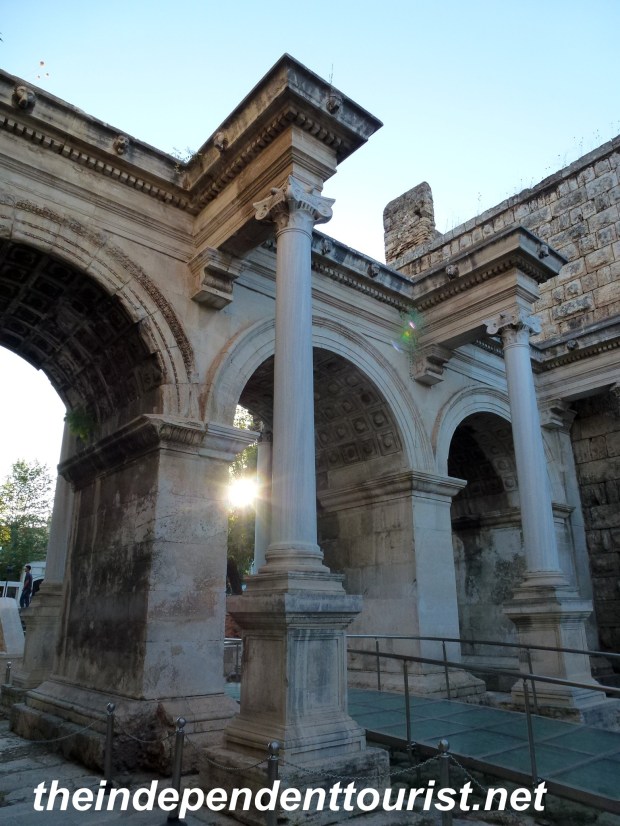 Hadrian's Gate - built to honor the visit of the Roman Emperor Hadrian in 130 AD. Located at the eastern edge of the old city.