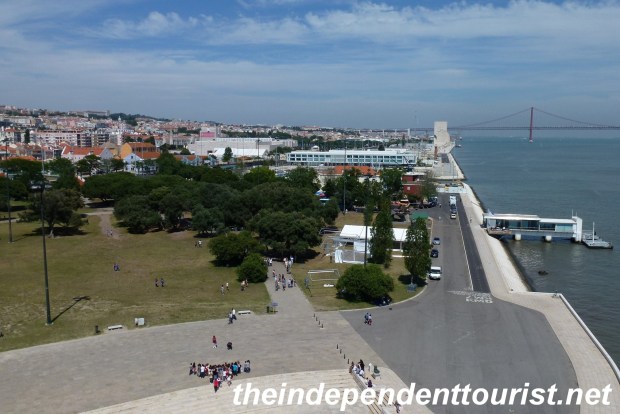 View towards Lisbon and the River Tagus from the Belem Tower.