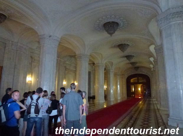 One of the grand hallways in the Palace.