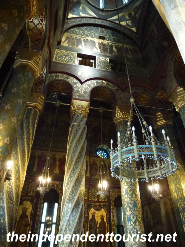 An interior view of the monastery.
