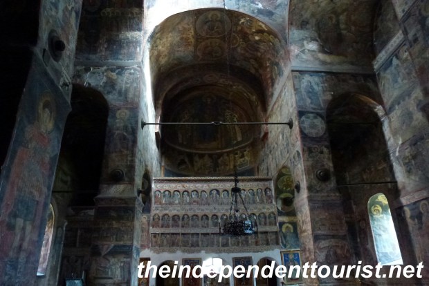 A view of the highly decorated interior of St. Nicholas Church.