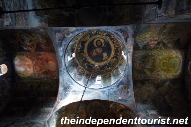 It may be hard to tell, but this is looking straight up at the cupola of the church.