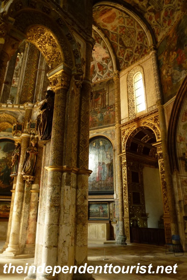 The circular ambulatory in the 12th century church.