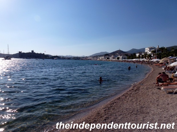 A view of the beach at Bodrum.
