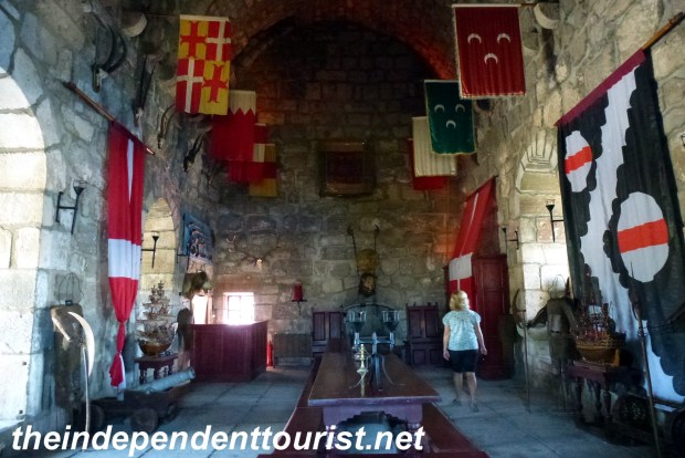 The interior of the English Tower at the Castle of St. Peter.