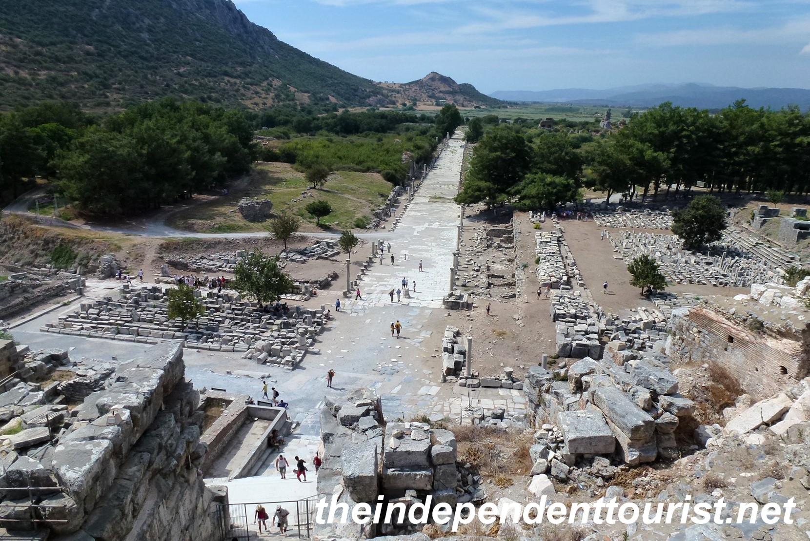 Harbor Street. At the far end of this street was the seaport, which long ago silted up. This view is from the theater.