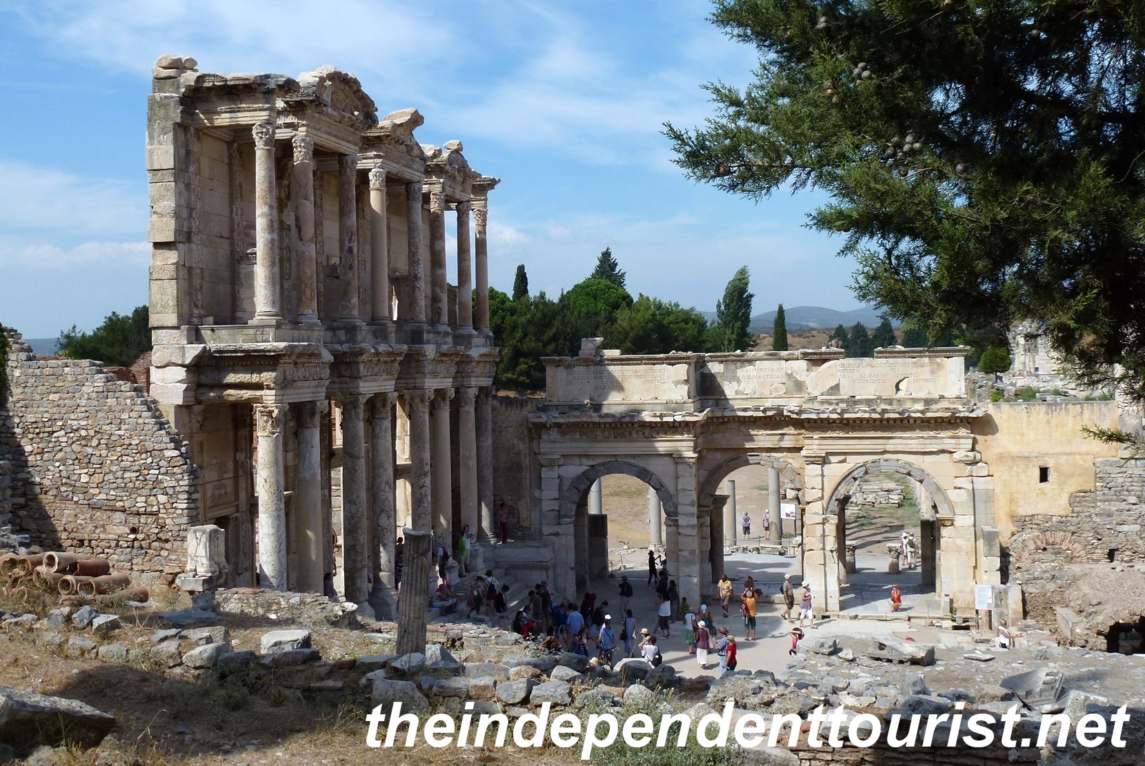 A different view of the Library of Celsus.