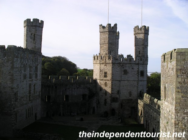 The Eagle Tower (center right) and Lower Ward. Greatest of all the castle's towers, it contains several apartments.