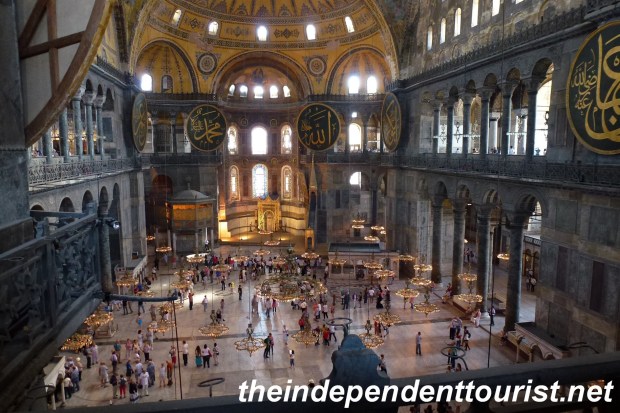 The incredible nave of the Hagia Sophia.