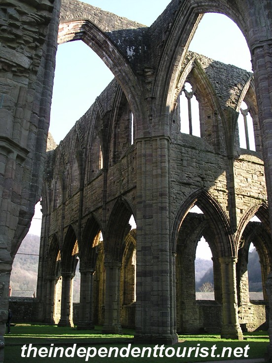 Interior of Tintern Abbey.