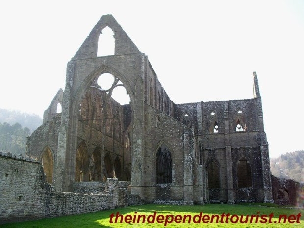 Another exterior view of Tintern Abbey.