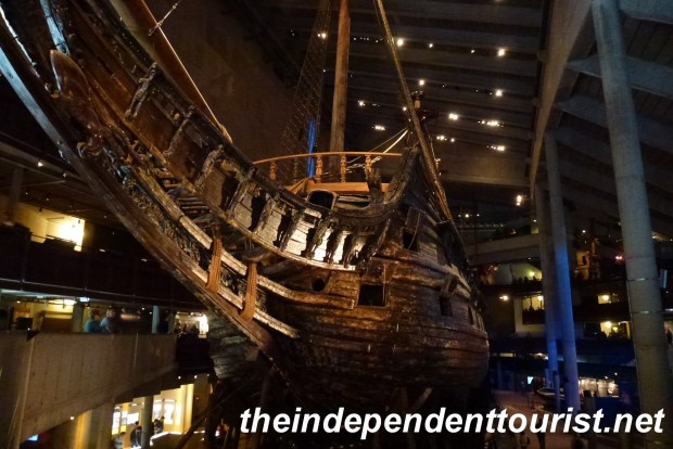 The bow of the Vasa. Entering the museum and seeing this ship is an unforgettable experience.