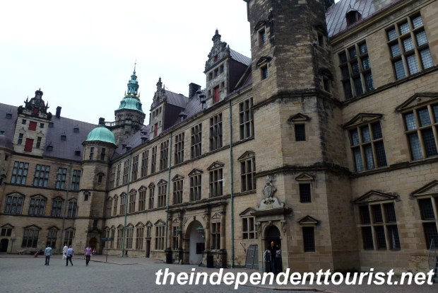 The inner courtyard of Kronborg Castle.