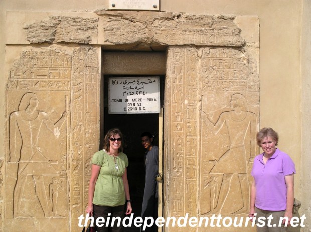 The entrance to the Tomb of Mereruka, one of the many tombs at Saqqara.