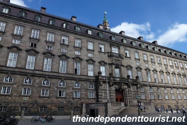 Christiansborg Palace is huge, this is the visitor's entrance side.