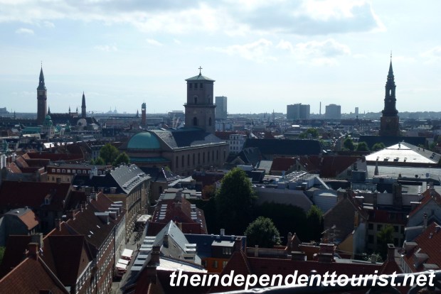 View of Copenhagen from the Round Tower. The church in the center is The Church of Our Lady, discussed below.