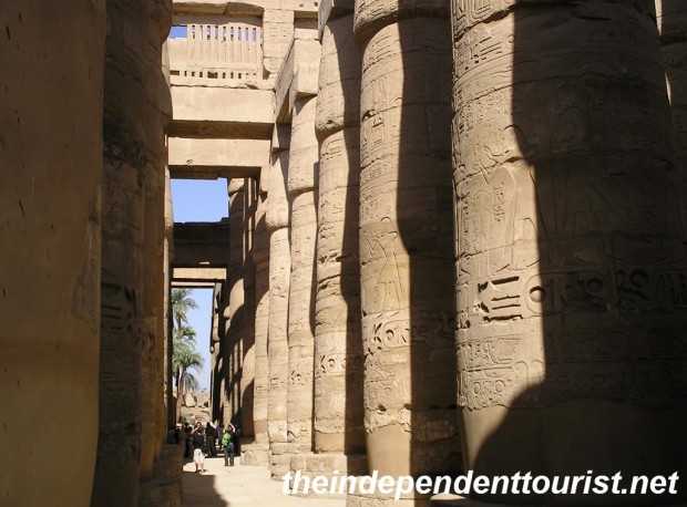 Note the size of the people in the distance - Karnak Temple is on a huge scale.