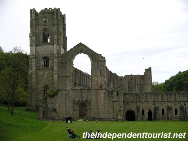 A view of Fountains Abbey.