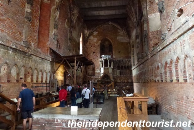 St. Mary's Church, not completely restored from WW II damage.