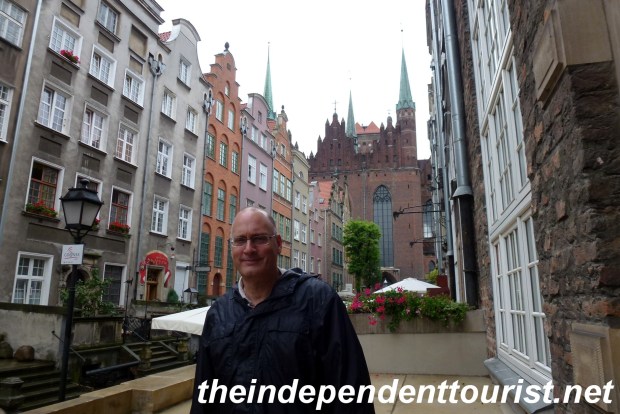 ulca Mariacka Street. The huge St. Mary's Church is in the distance.