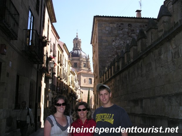 The narrow streets of Salamanca.
