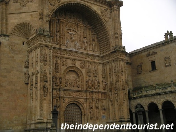 The intracately carved entrance to the Iglesia-Convento de San Esteban, a 16th century Dominican monastery.