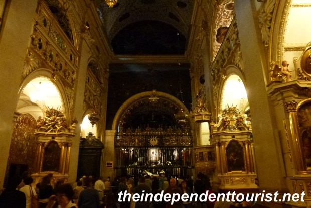 The 14th century Chapel of Our Lady at Jasna Góra Monastery (the Black Madonna is at the lower center of the image, behind the gate).