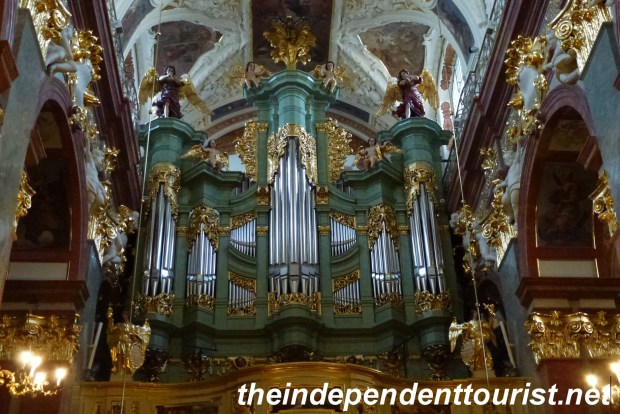 The organ pipes in the Basilica of Jasna Góra.