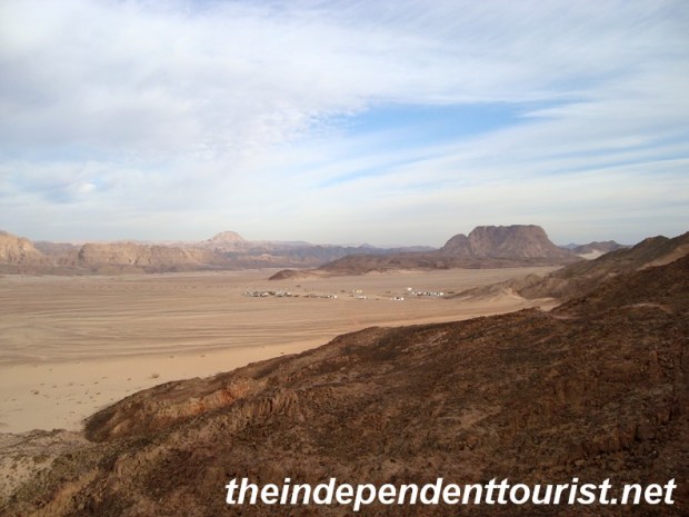 A view of the Sinai peninsula landscape on the way to Mt. Sinai.
