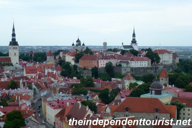 A view of Old Town Tallinn (Toompea Hill) from St. Olav's Church (described below).