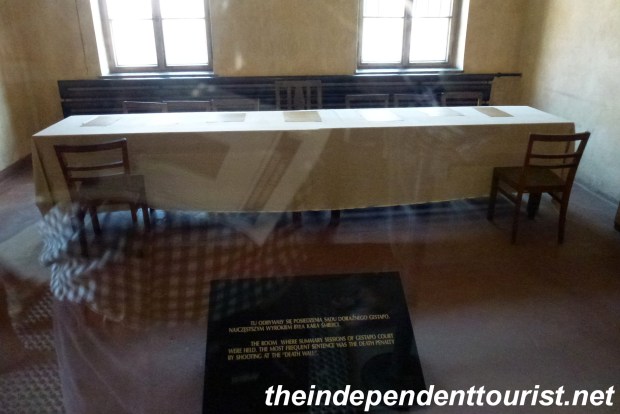 The room where execution decisions were made. (The poor picture quality is due to reflections on the glass in front of the room).