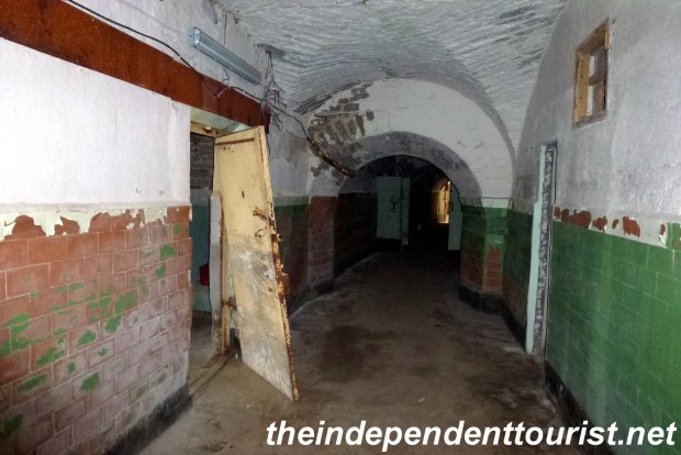 One of the prison's hallways, Notice how it's curved, this was a feature of the original fortress from the 1800's, so a shot could not be fired straight a long distance.
