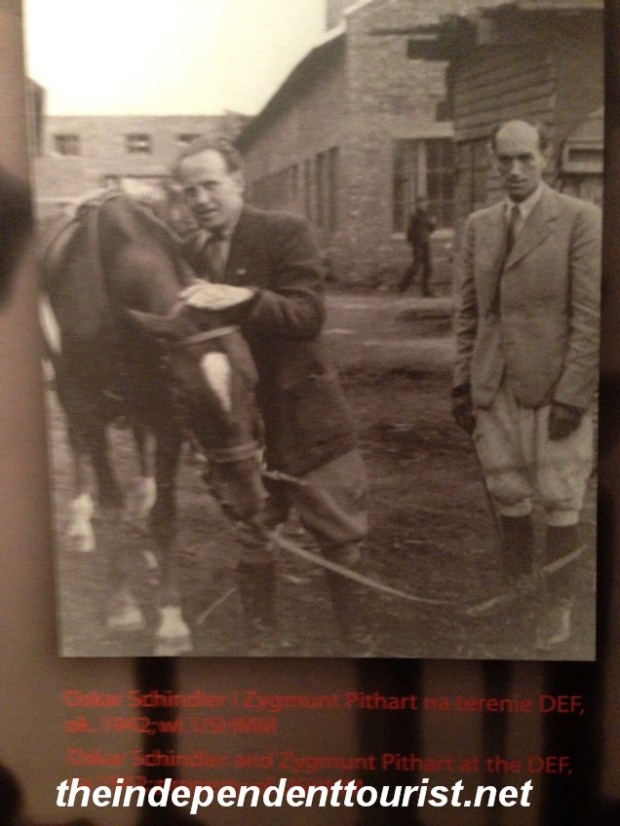 A photo of Oskar Schindler (left).