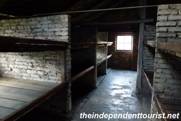 Many women were housed in these brick barracks, with 8 prisoners to a "shelf" covered by rotting straw in a swampy area with no actual floor other than hardened dirt.