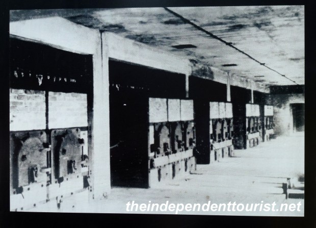 A picture of the crematoria where the bodies would be burned after gassing.