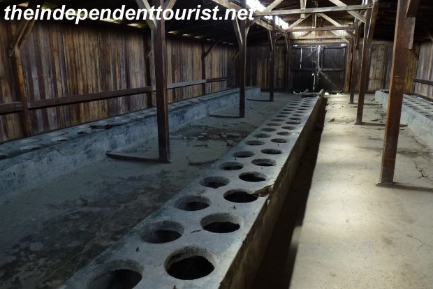 The latrines in the barracks. I can't imagine the horror of the living conditions.