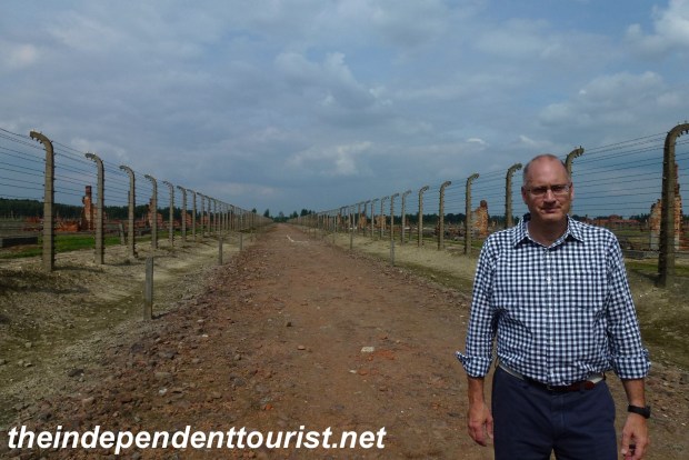 The road from the train unloading area to the gas chambers and crematoria where hundreds of thousands walked to their deaths.