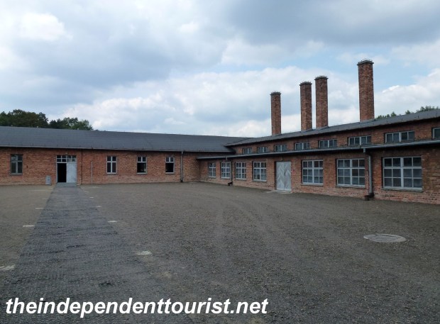 If you were "fortunate" enough to be selected for slave labor, you were processed through this building where you were stripped, shaved, tattooed, showered and given your prison uniform. All of your remaining possessions were taken away.