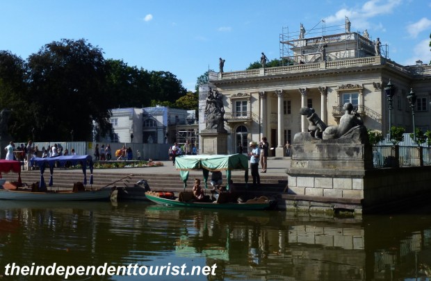 An exterior view of the Palace on the Water.