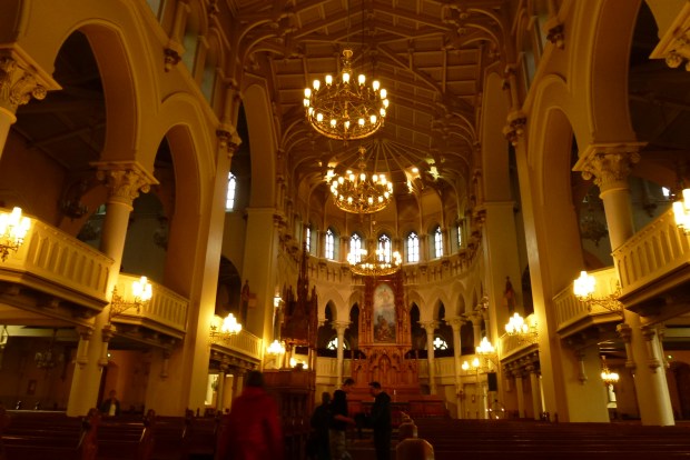 An interior view of Johanneksen Church.