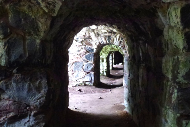 One of the tunnels underneath the fortress defensive walls.