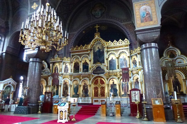 Interior view of Uspenski Cathedral.