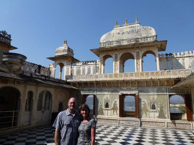 A courtyard at City Palace.