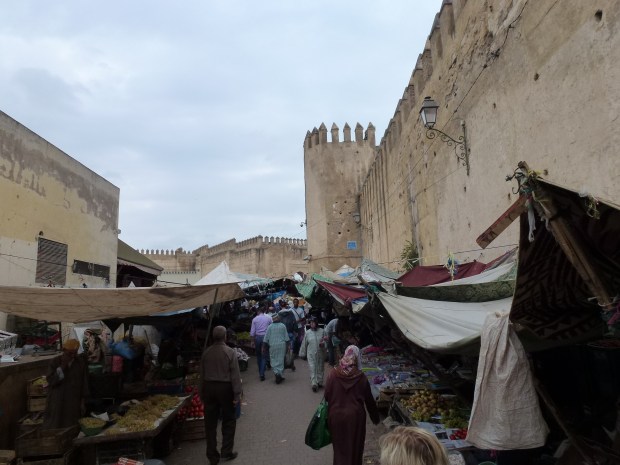 A market by the walls of Fez.