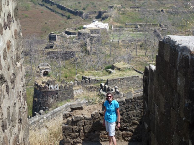 After surviving the dark passage - we're hiking up to the top of the Fortress. Some of the extensive walls and defensive fortifications are visible in this image.