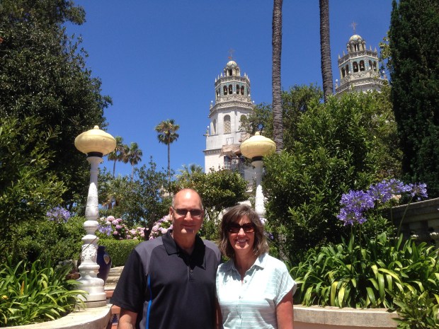 The castle grounds are beautiful.