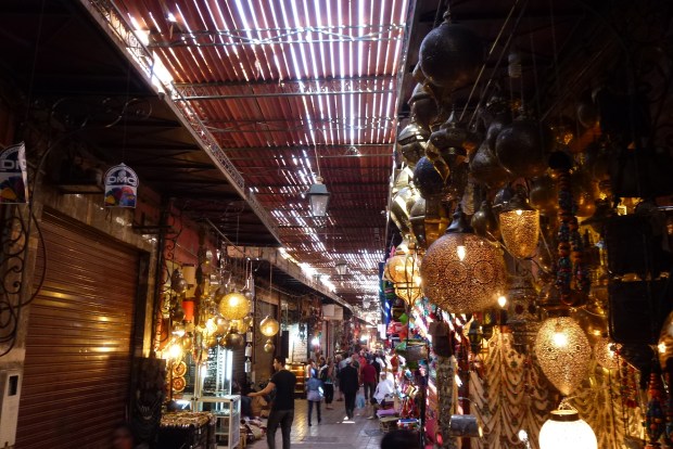 One of the alleys in the Marrakech souks.