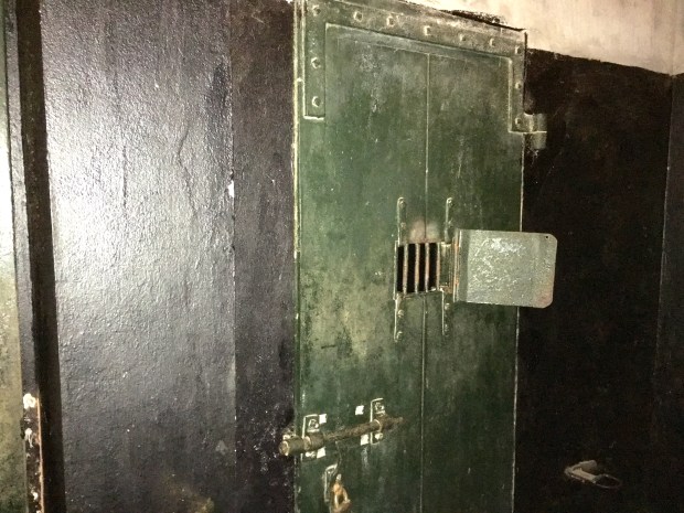 Prison cell door, Hoa Lo Prison, Hanoi, Vietnam.