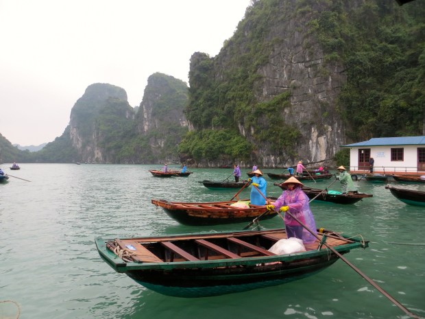 Floating village, Ha Long Bay Cruise, Vietnam.